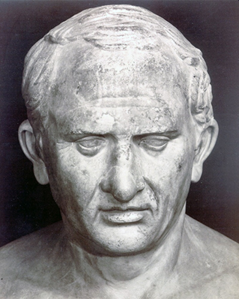 Roman statesman, lawyer, scholar, and writer Marcus Tullius Cicero.