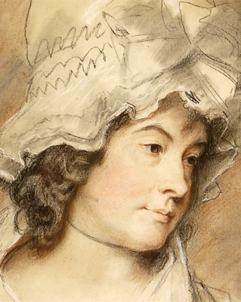 Portrait of English novelist and poet Charlotte Smith.