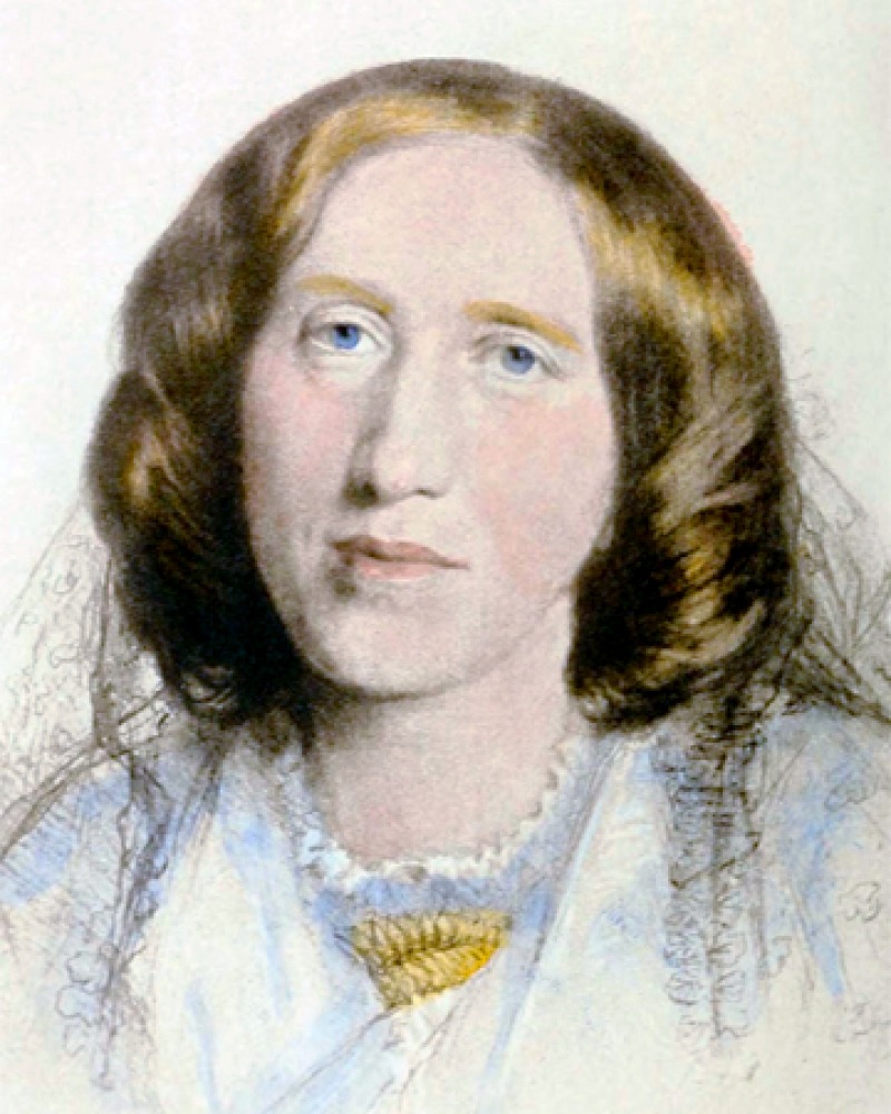 Pastel drawing of George Eliot.