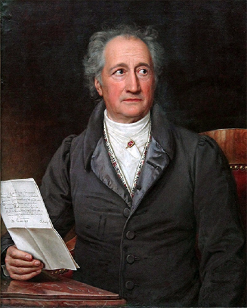 German writer and statesman Johann Wolfgang von Goethe.