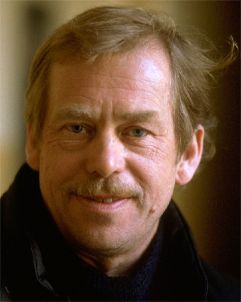 Color photograph of Czech playwright, poet, and political dissident Václav Havel.
