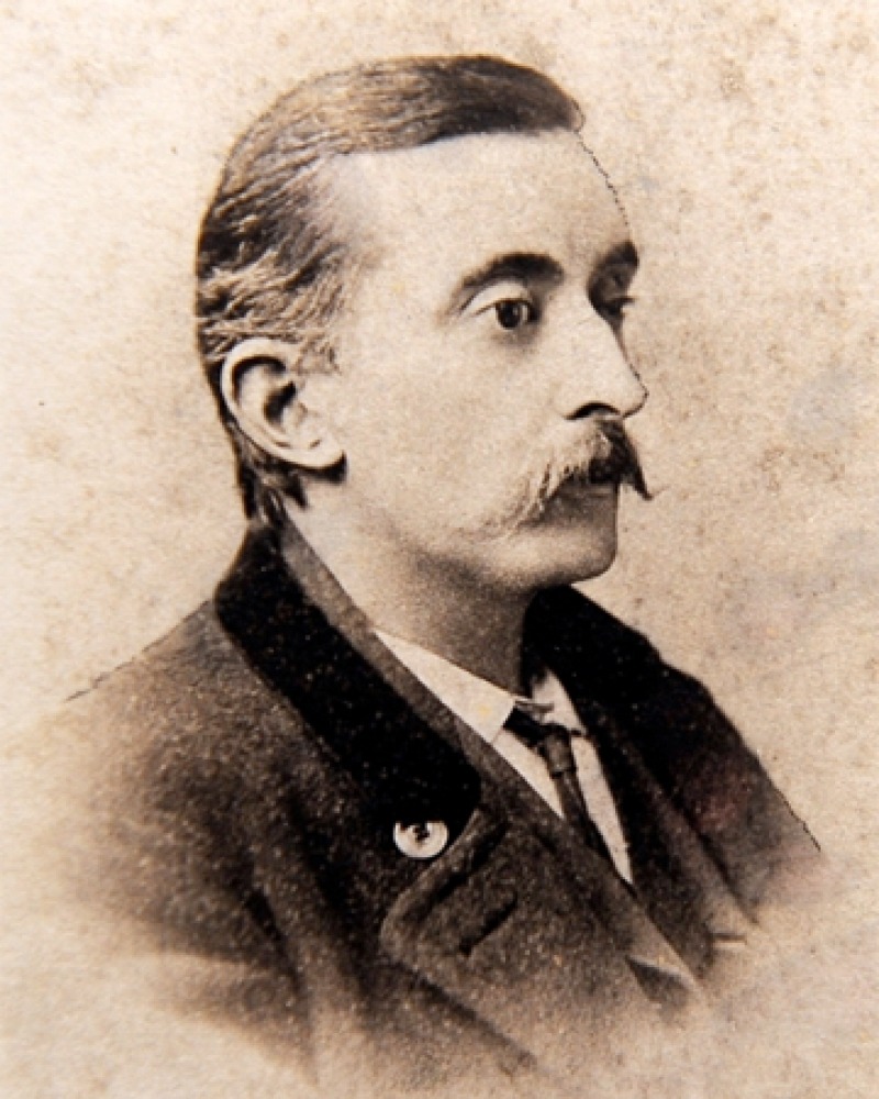 Photograph of American writer and translator Lafcadio Hearn.