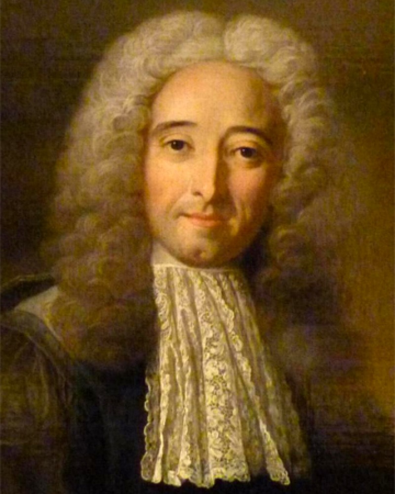 Portrait of French philosopher Claude-Adrien Helvétius.