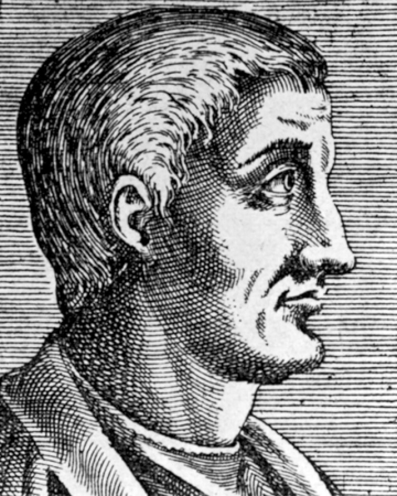 Engraving of Roman poet Horace.