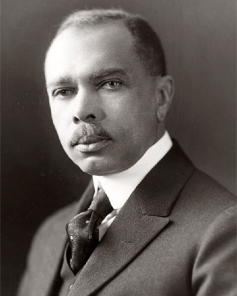 Black and white photograph of poet, diplomat, and civil rights activist James Weldon Johnson.
