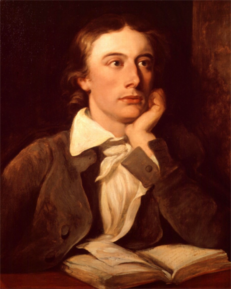 Portrait of English poet John Keats.