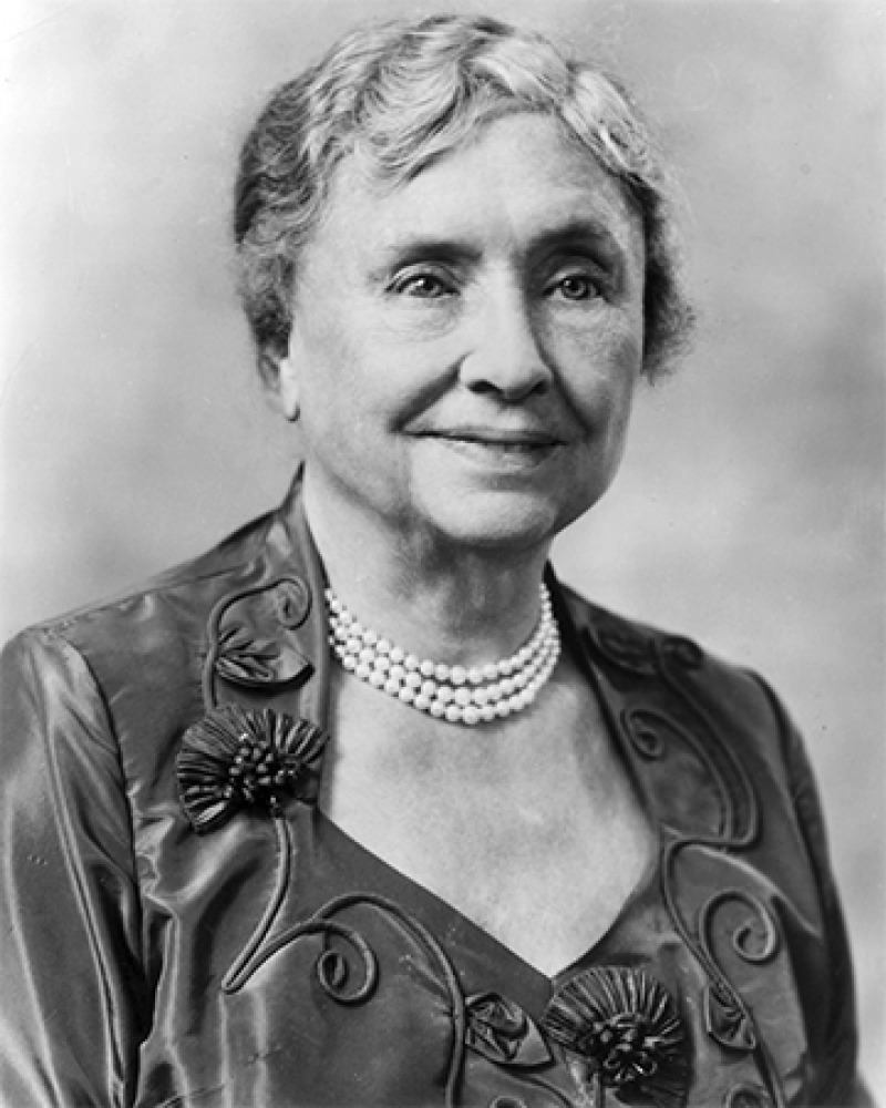 American author and educator Helen Keller.