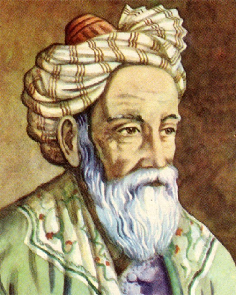 Depiction of Persian mathematician and poet Omar Khayyam.
