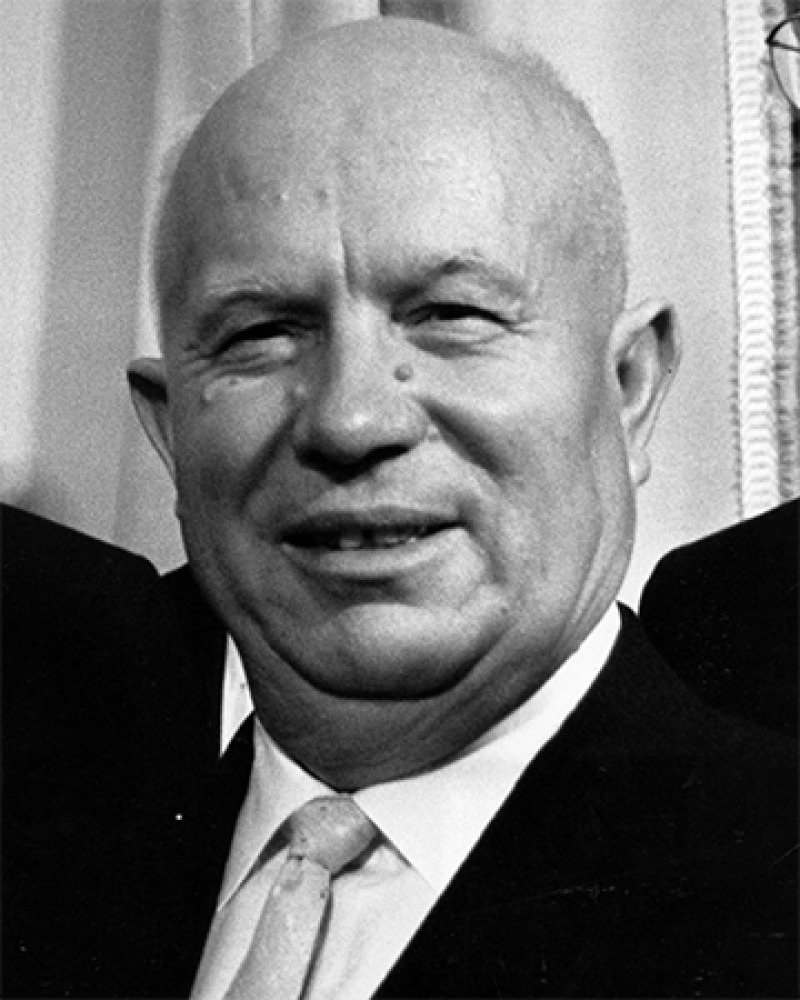 Photograph of former Soviet premier Nikita Khrushchev.
