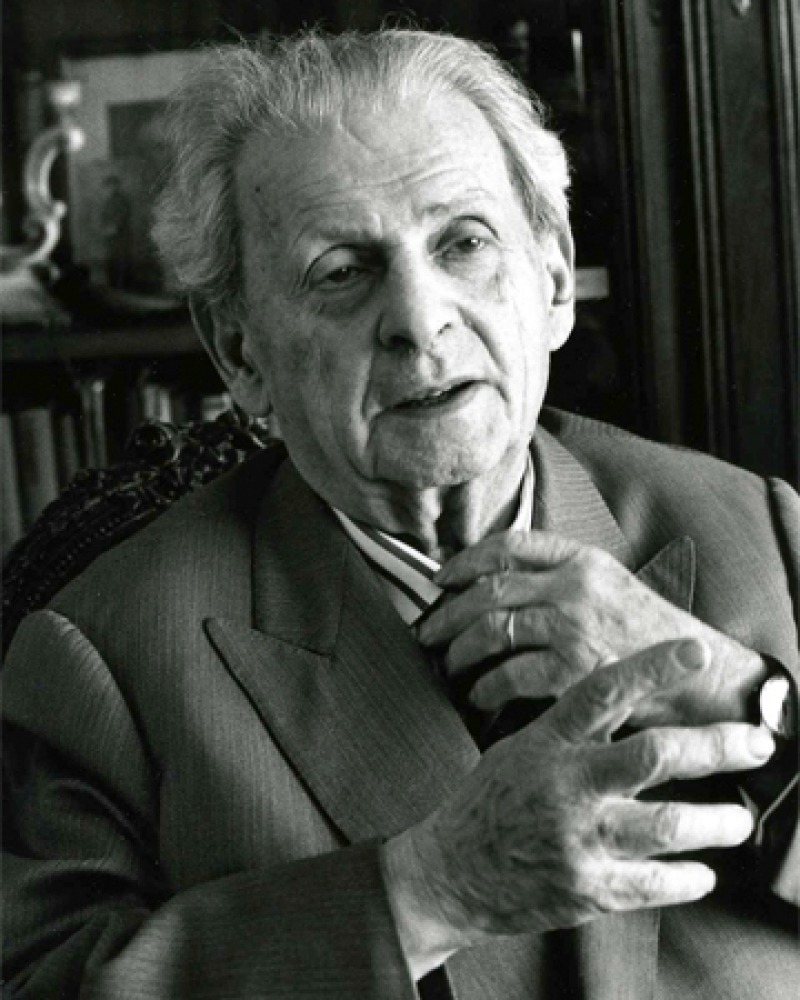Photograph of Lithuanian-born French philosopher Emmanuel Lévinas.