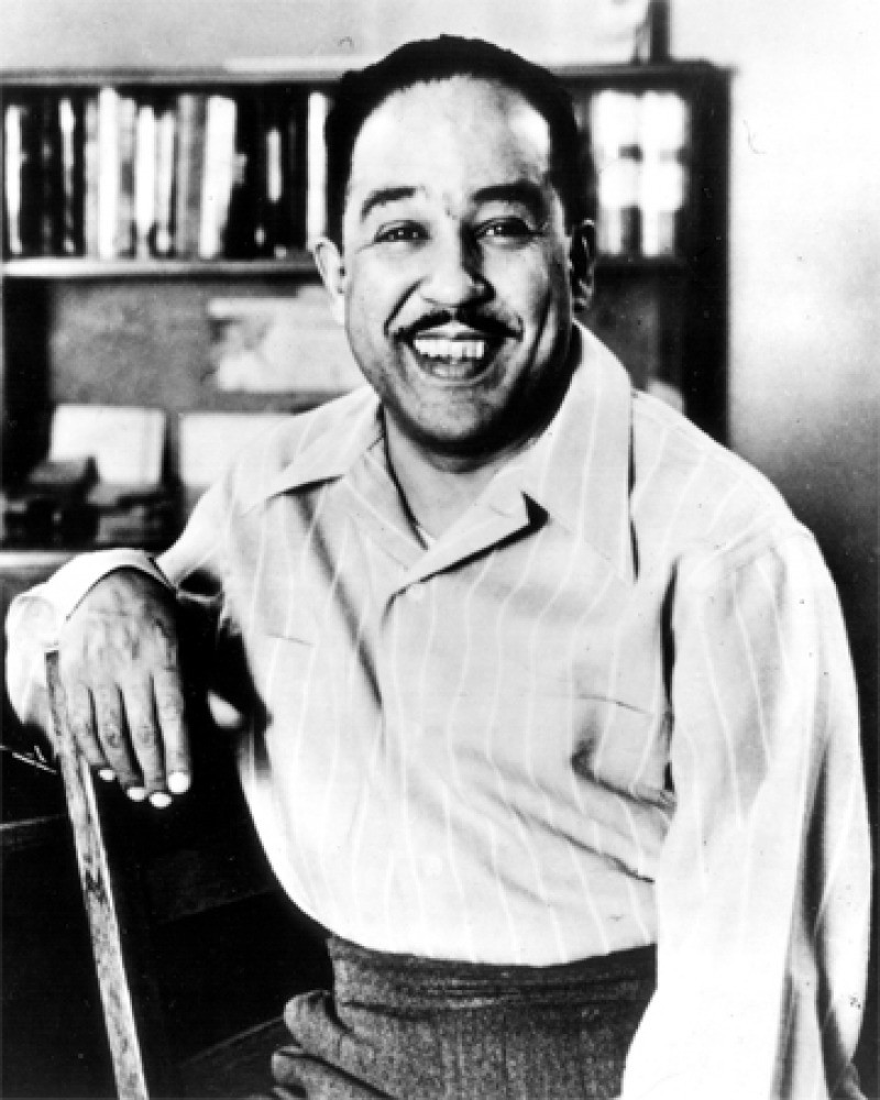 Photograph of African-American poet and writer Langston Hughes.