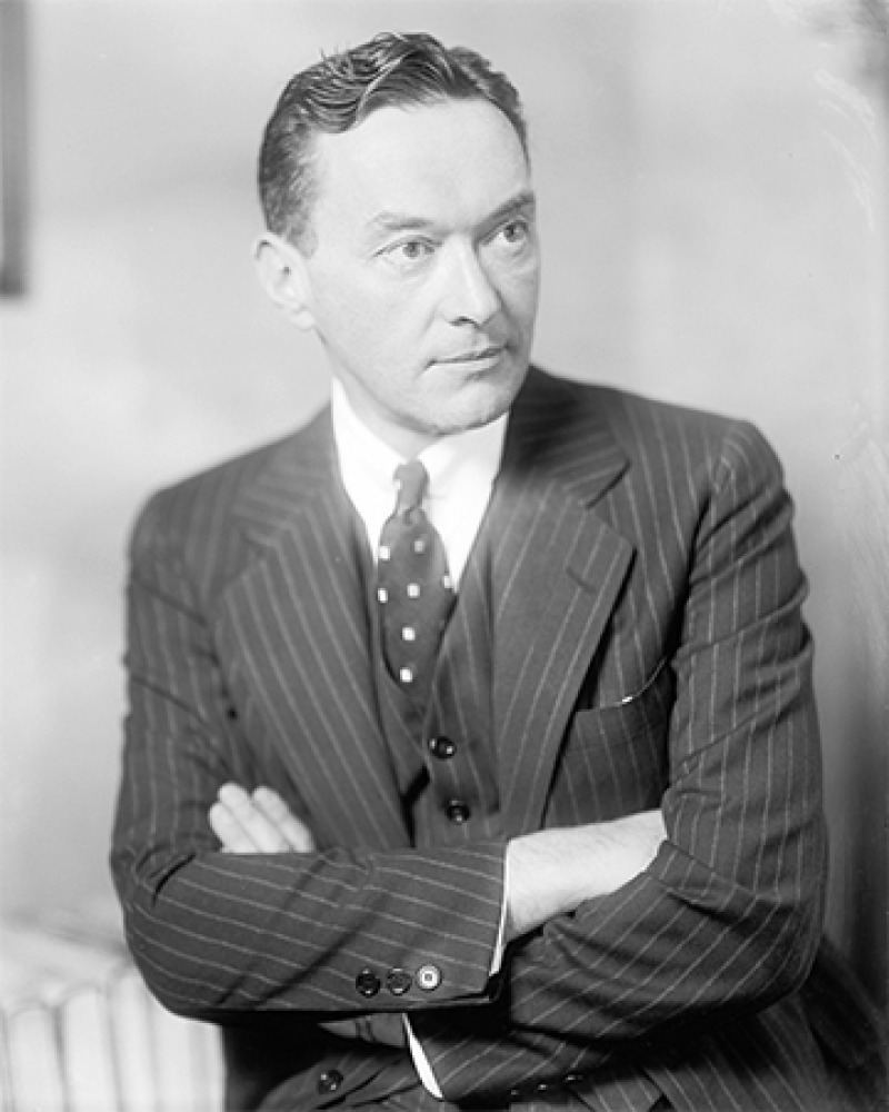 American newspaper commentator and author Walter Lippmann.