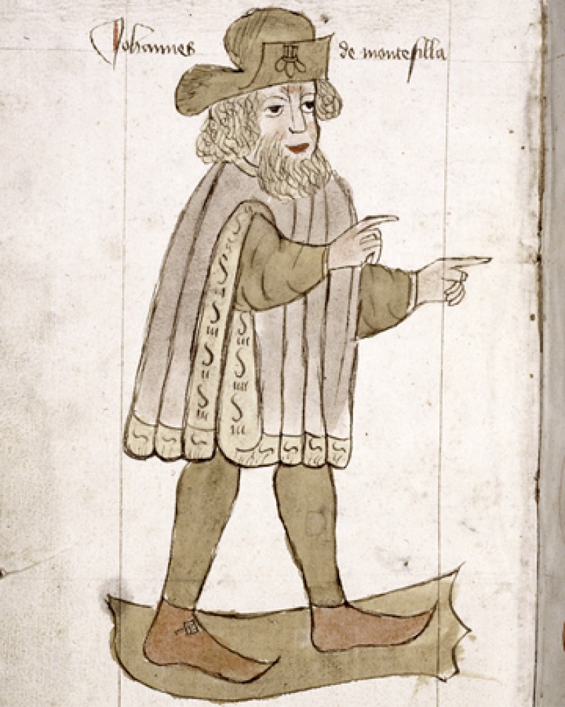 Sir John Mandeville Image of medieval traveler Sir John Mandeville.