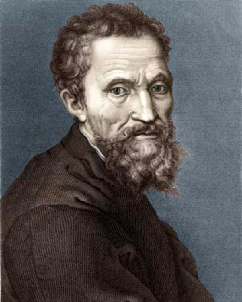 Italian Renaissance sculptor, painter, architect, and poet Michelangelo.
