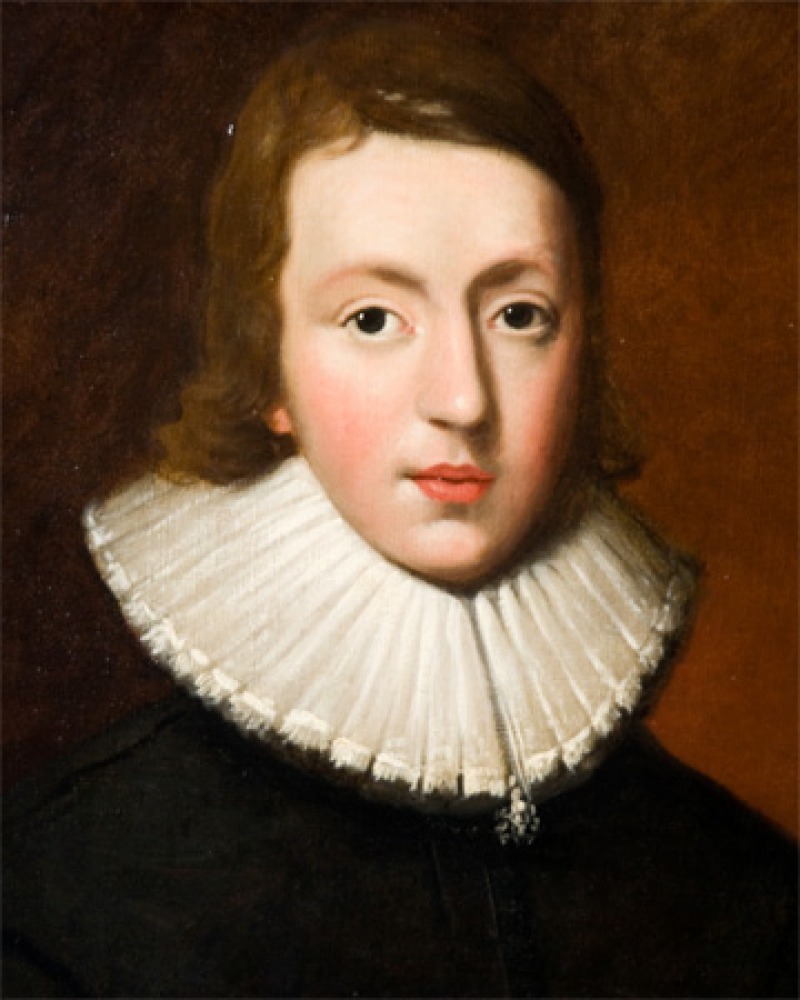 Painted portrait of English poet John Milton.