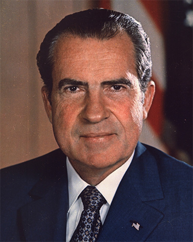 Former President of the United States Richard Nixon.