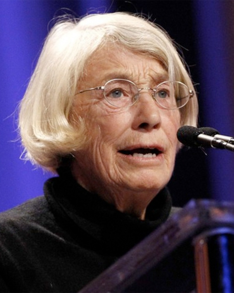 Photograph of American poet Mary Oliver.