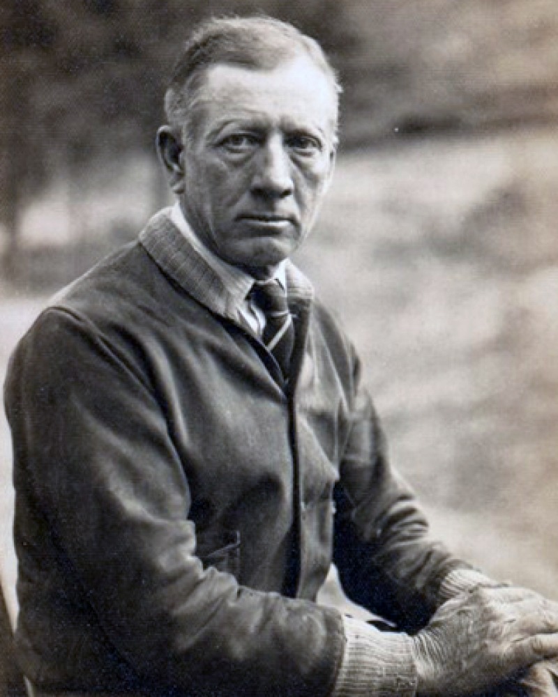 Stone mason LeRoy Pollock.