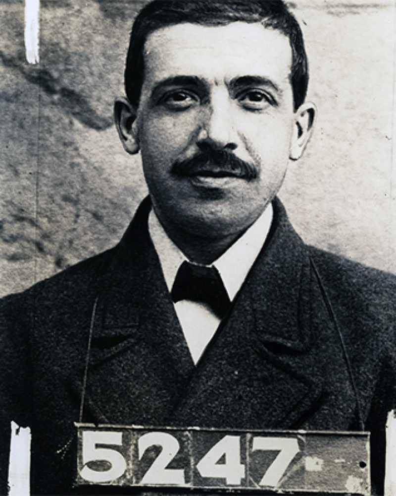 Italian businessman and con artist Charles Ponzi.