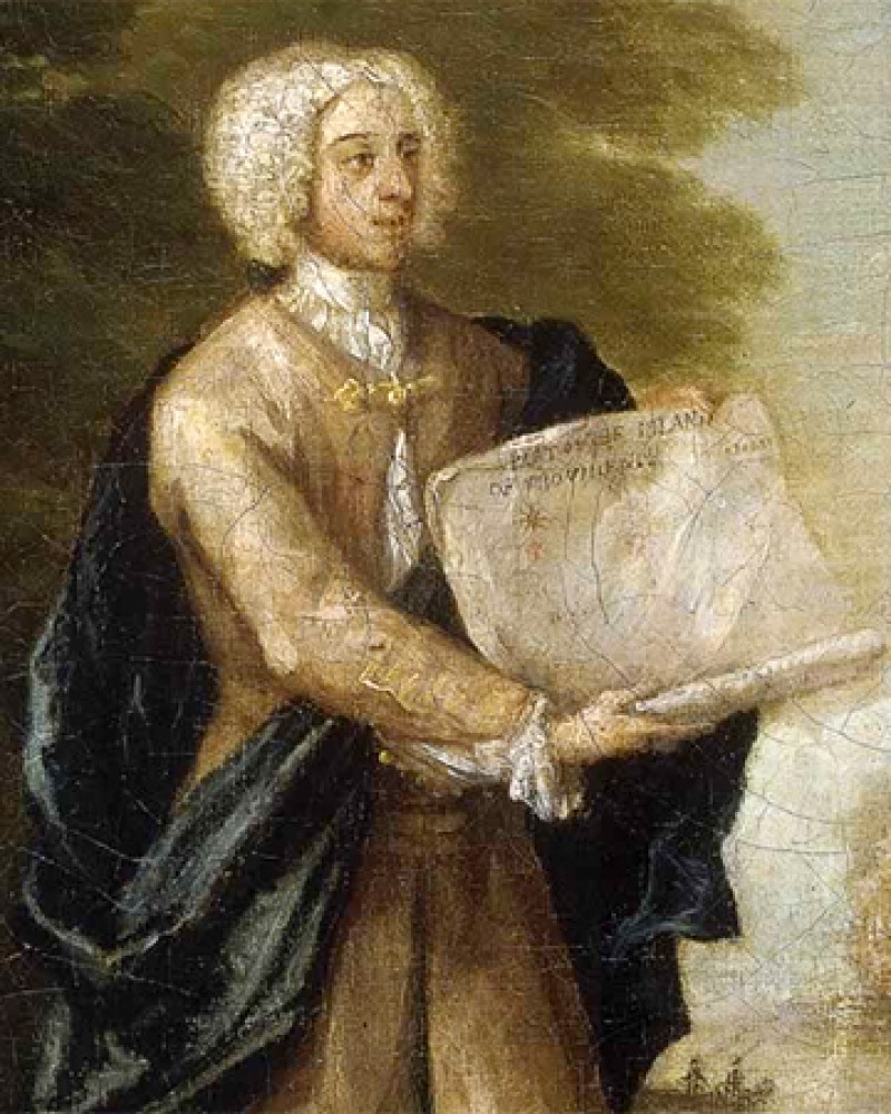 Painting of English privateer Woodes Rogers.