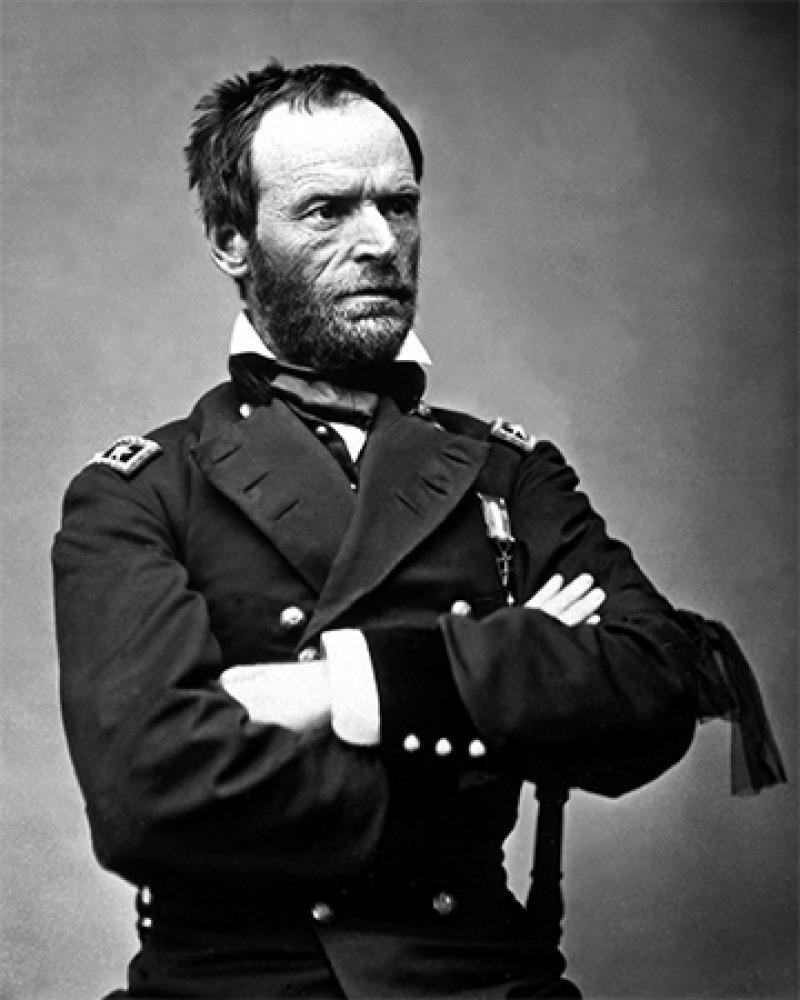 American civil war general William Tecumseh Sherman.