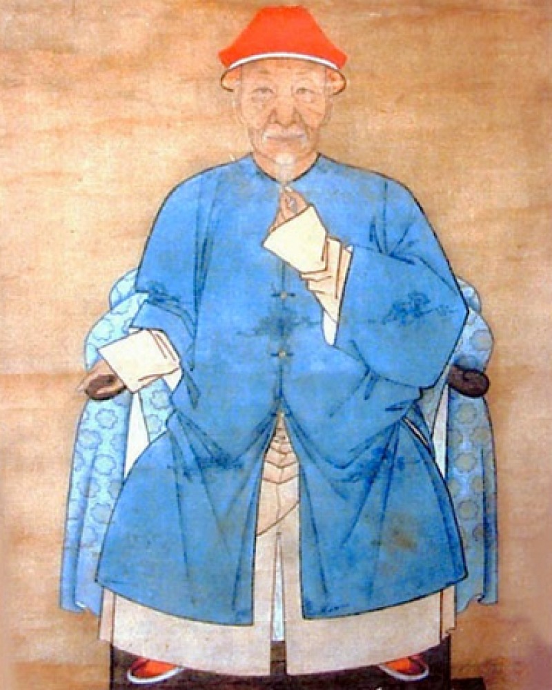 Portrait of Chinese fiction writer Pu Songling.