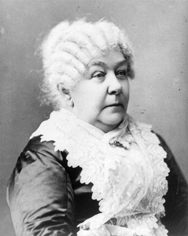Photograph of American women's rights leader Elizabeth Cady Stanton.