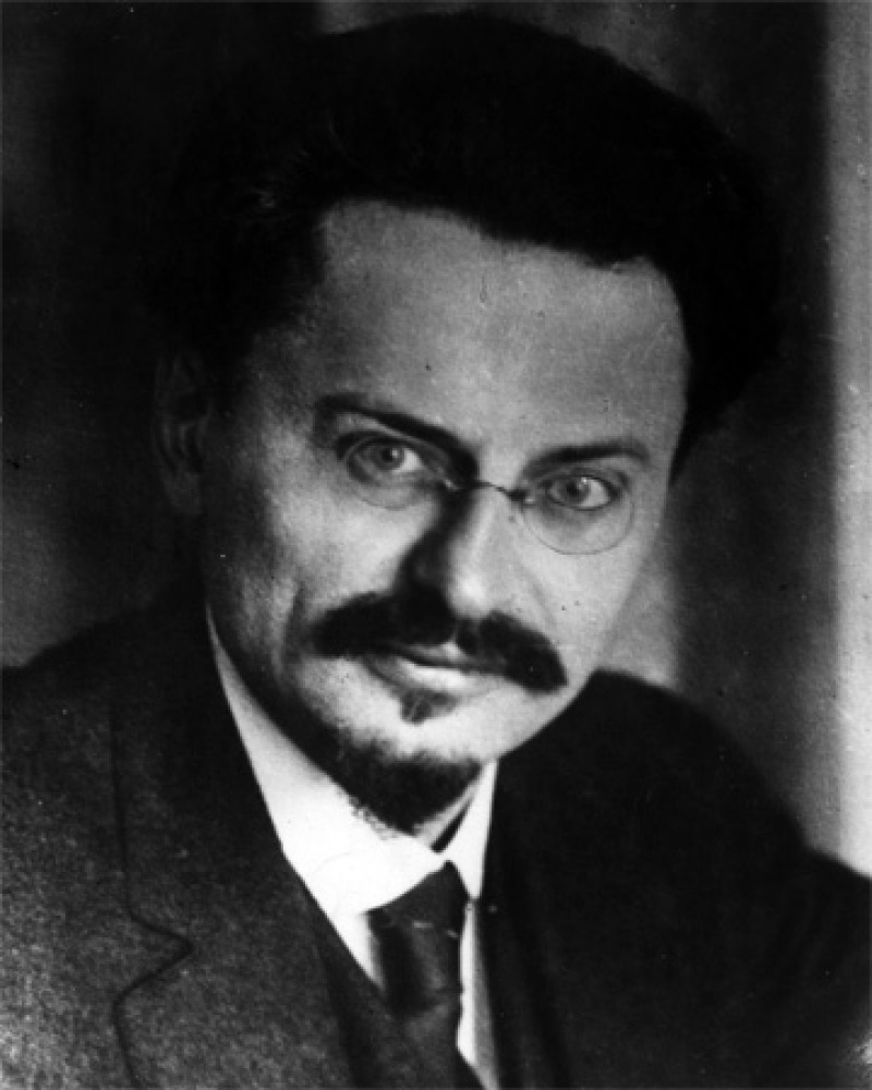 Portrait of communist theorist and agitator Leon Trotsky.