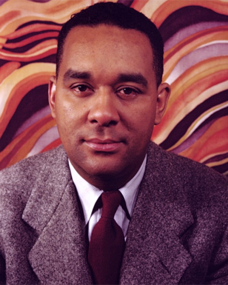 Color photograph of American novelist and short-story writer Richard Wright.