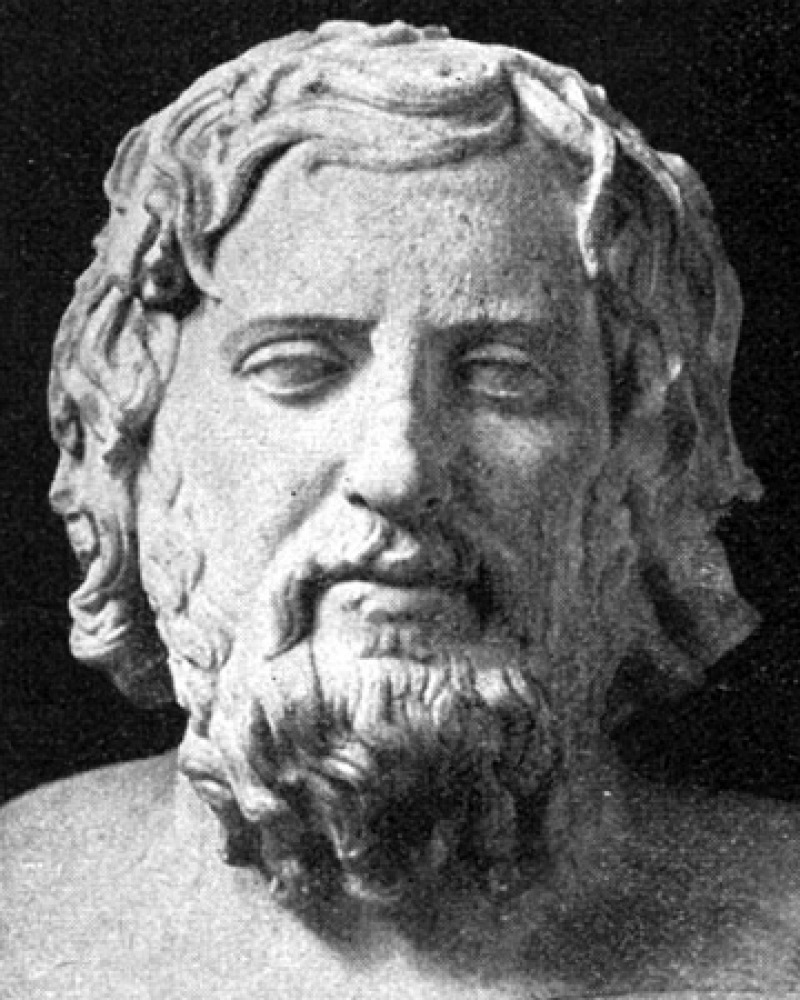 Portrait bust of Greek historian Xenophon.