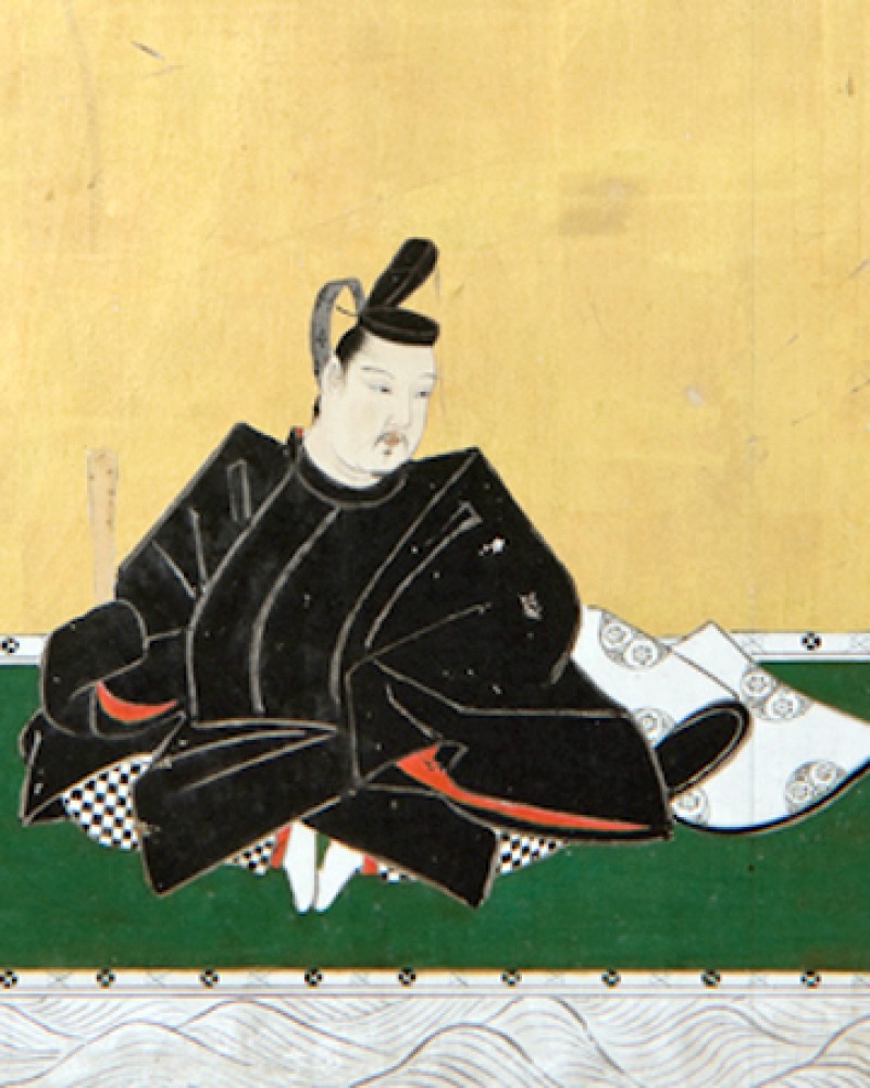 Painting of Japanese statesman and poet Otomo no Yakamochi.