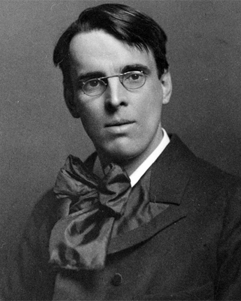 Black and white photograph of Irish poet and writer W. B. Yeats.