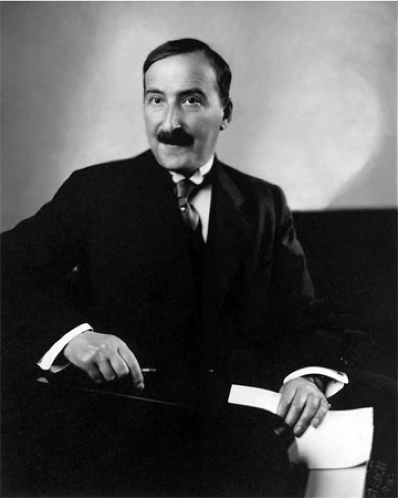 Black and white photograph of Austrian writer Stefan Zweig.