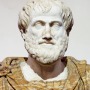 Photo of stone Aristotle statue face