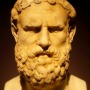 Portrait bust of Greek lyric poet Archilochus.