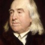 Painted portrait of English philosopher Jeremy Bentham.