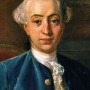 Color portrait of the Italian writer and libertine Giacomo Casanova.