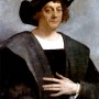 Painted portrait of Italian navigator Christopher Columbus.