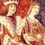 Depiction of Ferdinand II of Aragon and Isabella I of Castile.