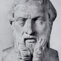 Sculpture bust of Greek historian Herodotus.