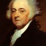 Painted portrait of second President of the United States John Adams.