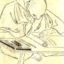 Image of Japanese poet and essayist Yoshida Kenko.