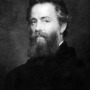 Black and white image of American writer Herman Melville.