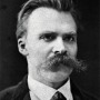 Black and white photograph of Friedrich Nietzsche with a huge mustache.