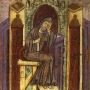 Miniature portrait of monk, musician, poet, and librarian Notker the Stammerer.