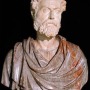 Sculpture bust of Roman teacher and writer Quintilian.