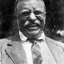 Black and white photograph of former President of the United States Theodore Roosevelt.