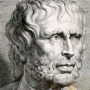 Black and white image of Roman philosopher and statesman Seneca the Younger.