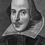 Engraving of William Shakespeare from the first folio edition.