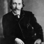 Black and white photograph of Scottish writer Robert Louis Stevenson.